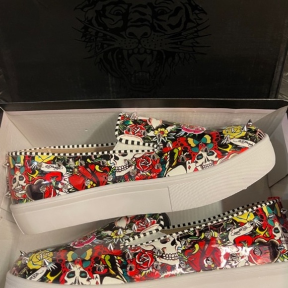 Ed Hardy "NOMI" Slide on Sneakers - Picture 2 of 3